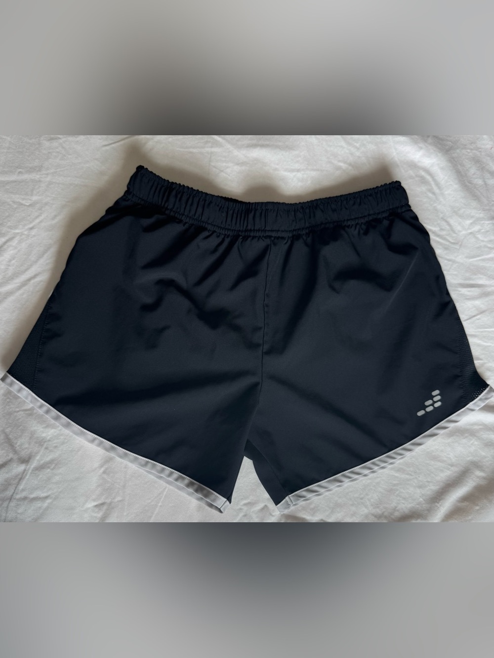 bcg Black Athletic Shorts with White Trim
